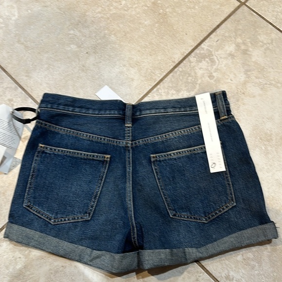 NWT! Current Elliott The Boyfriend Rolled Denim Shorts 27 - Picture 6 of 7
